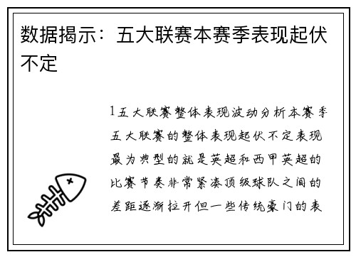 数据揭示：五大联赛本赛季表现起伏不定